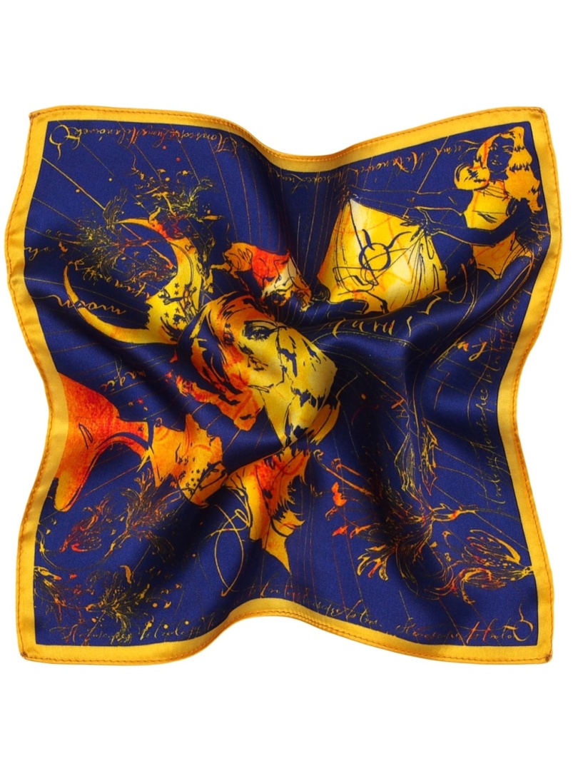 PJ-308 Jedwabna Poszetka Zodiak Byk, 30x30cm